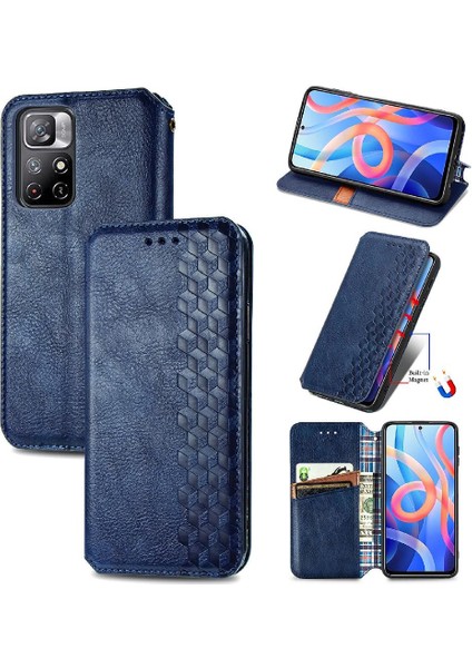 Xıaomı Redmi Not 11 Için Kılıf Cüzdan Fonksiyonu Kapak Çevirin Moda Tasarımı (Yurt Dışından)