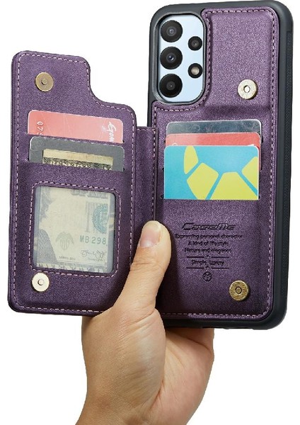 Samsung Galaxy A23 4g/5g Kart Tutucu Pu Deri Için Caseme Cüzdan Kılıf (Yurt Dışından)