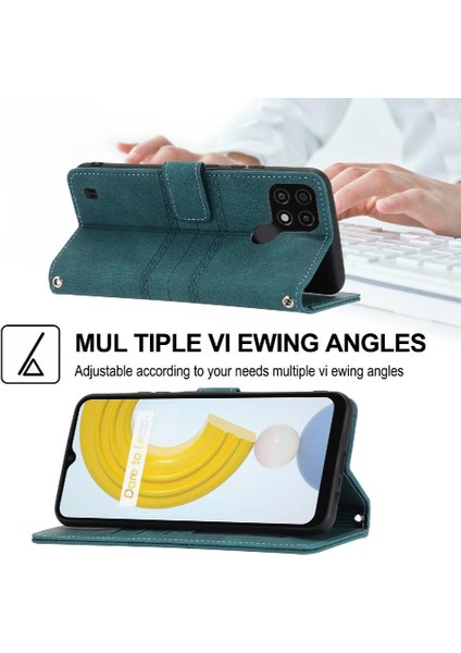 Realme C21 Için Flip Case/realme C20 Pu Deri Manyetik Kapatma Cüzdan (Yurt Dışından) fırsatları