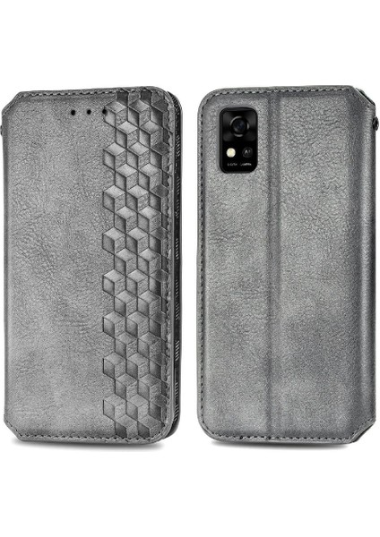 Zte Blade Flip Flip Kapak Zarif Iş Deri Kılıf Cüzdan (Yurt Dışından)