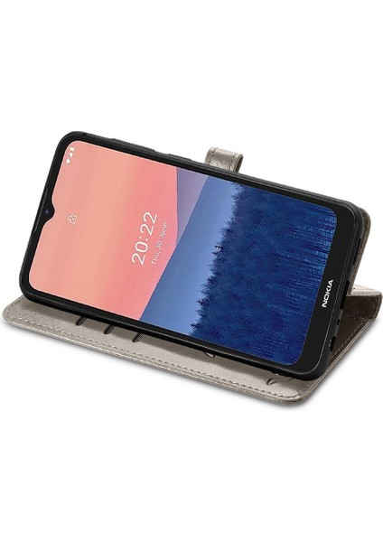 Nokia C21 Darbeye Karikatür Hayvanlar Için Kılıf Kapak Çevirin Deri Kılıf (Yurt Dışından) modelleri