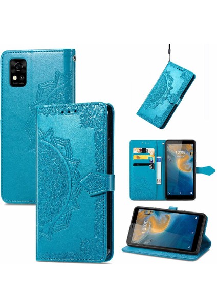 Zte Blade Flip Flip Kapak Kılıf Darbeye Basit Desen (Yurt Dışından)