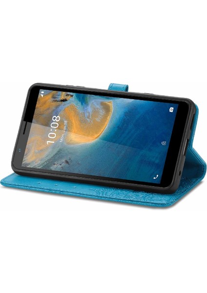 Zte Blade Flip Flip Kapak Kılıf Darbeye Basit Desen (Yurt Dışından)