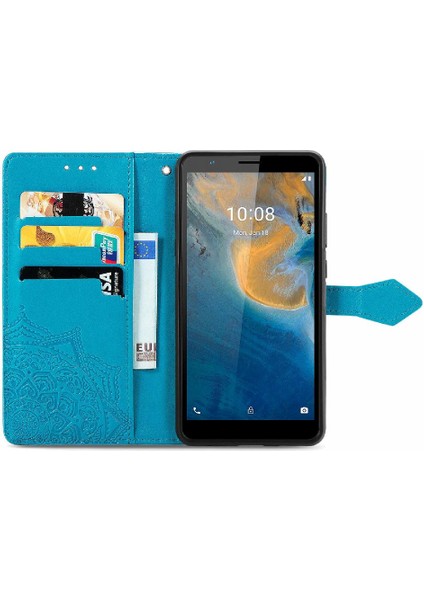 Zte Blade Flip Flip Kapak Kılıf Darbeye Basit Desen (Yurt Dışından)