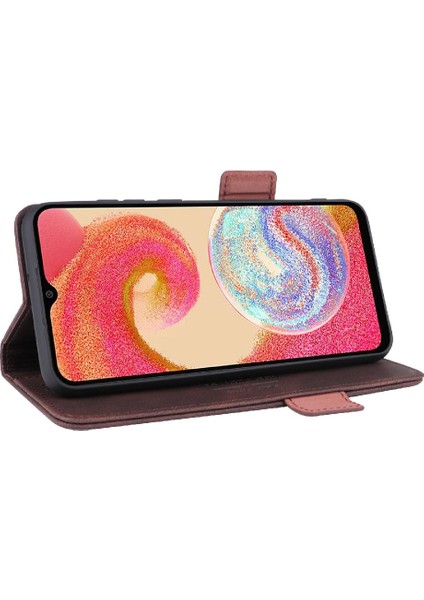 Kart Tutucu Kickstand Koruyucu Kapak ile Samsung Galaxy A04E Için Kılıf (Yurt Dışından)