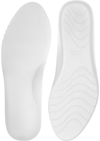 Konforlu Ayakkabı Tabanlığı, Rahat Memory Foam Hafızalı Topuk Dikeni Iç Tabanlık Kemer Destekli Taban - M24 Beyaz