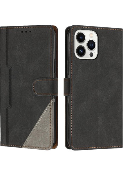 Iphone 14 Için Kılıf Pro Handy Standı Cüzdan Manyetik Kapatma Pu Deri Kart (Yurt Dışından)