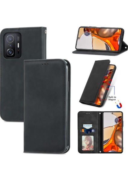 Xiaomi 11T/11T Pro Kılıf Cüzdan Kapak Kapak Darbeye (Yurt Dışından)