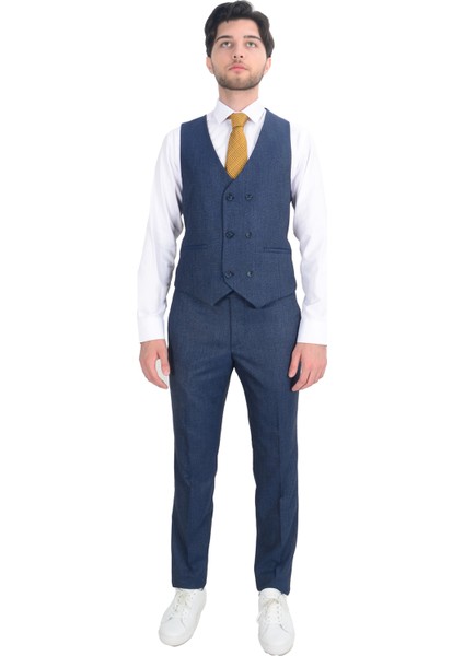 Cengiz Inler Nokta Desen Yelekli Erkek Takım Elbise fiyatları