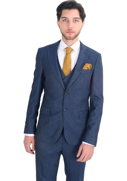 Cengiz Inler Nokta Desen Yelekli Erkek Takım Elbise fırsatları