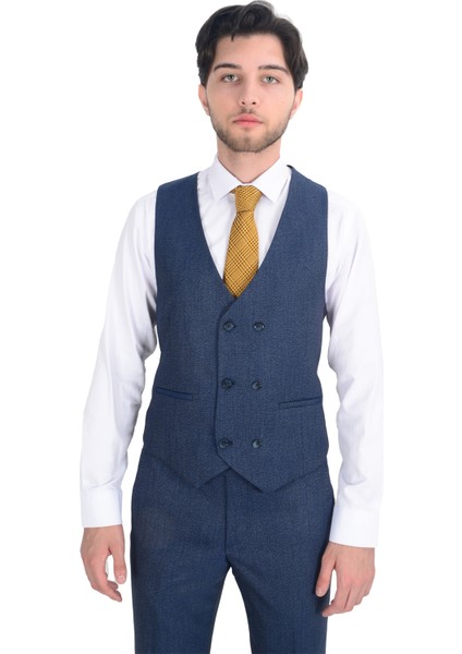 Cengiz Inler Nokta Desen Yelekli Erkek Takım Elbise indirimleri