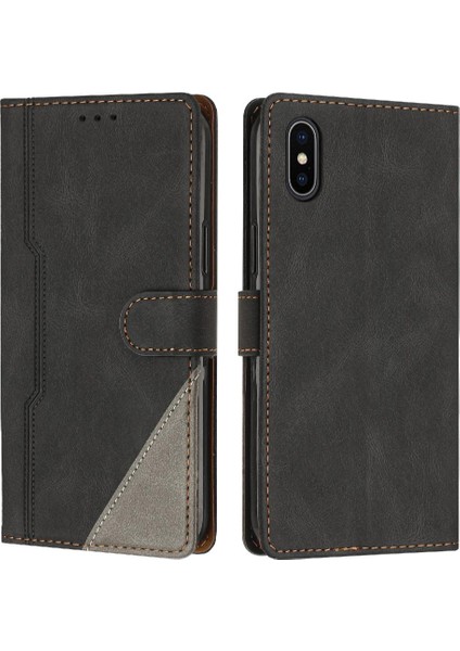 Iphone iphone X/xs Handy Standı Pu Deri Cüzdan Manyetik Kart (Yurt Dışından)
