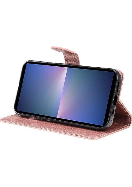 Kart Yuvası Klasik ile Sony Xperia 10VI Yüksek Kaliteli Deri Için Flip Case (Yurt Dışından)