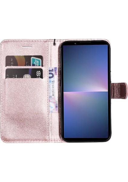 Kart Yuvası Klasik ile Sony Xperia 10VI Yüksek Kaliteli Deri Için Flip Case (Yurt Dışından)