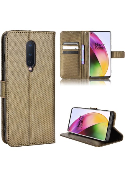 Oneplus 8 Için Kılıf Kapak Kart Tutucu Manyetik Cüzdan Kickstand (Yurt Dışından)