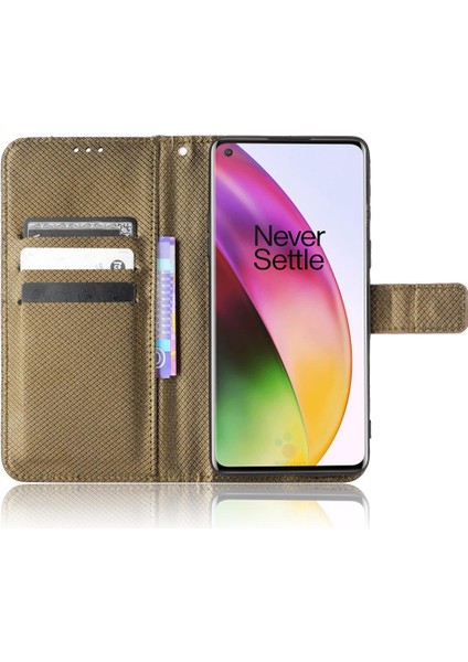 Oneplus 8 Için Kılıf Kapak Kart Tutucu Manyetik Cüzdan Kickstand (Yurt Dışından)
