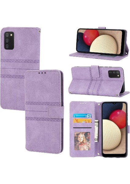 Samsung Galaxy M02S Için Flip Case Cüzdan Kılıf Darbeye Koruyucu Pu (Yurt Dışından)