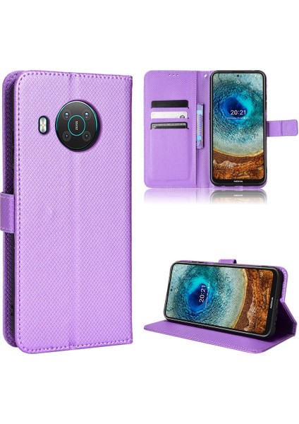 Nokia X10/X20 Kickstand Kart Tutucu Kapak Manyetik Cüzdan Için Kılıf (Yurt Dışından)