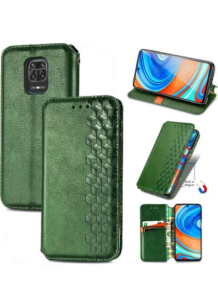 Xıaomı Redmi Not 9 Pro Zarif Iş Deri Kılıf Için Kılıf Çevirin (Yurt Dışından)