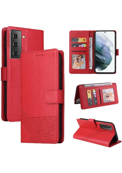 Samsung Galaxy S21 Kickstand Premium Deri Üç Kart Için Flip Case (Yurt Dışından)