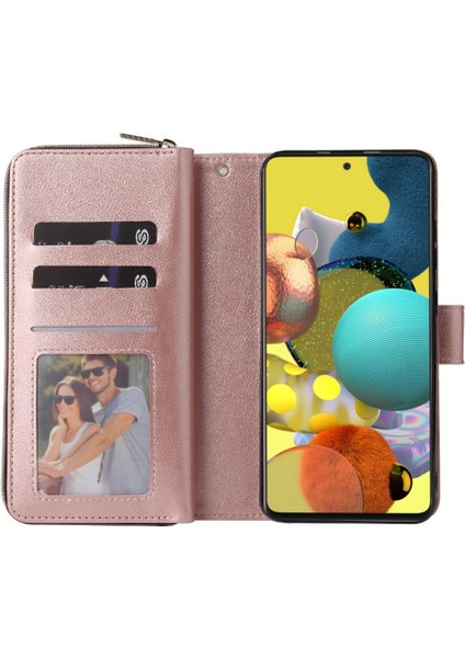 Samsung Galaxy A52 5G/A52S Cüzdan Durumda 9 Kart Yuvaları ile Flip (Yurt Dışından)