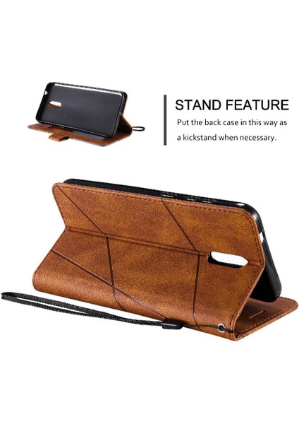 Nokıa 2.3 Için Kılıf Pu Deri Cüzdan Flip Folio Manyetik Kart Tutucu (Yurt Dışından)