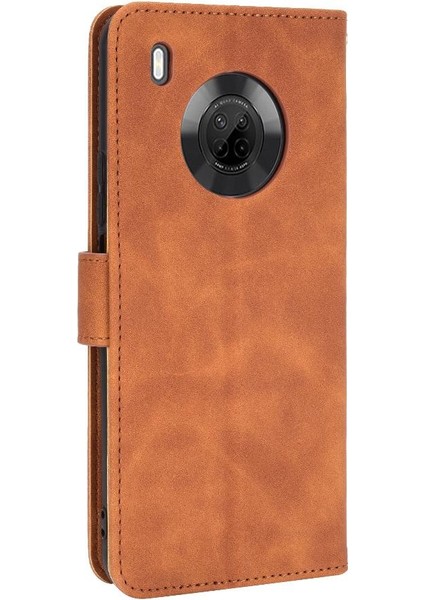Kart ile Huawei Y9A Tam Koruma Deri Folio Flip Case Için Kılıf (Yurt Dışından)