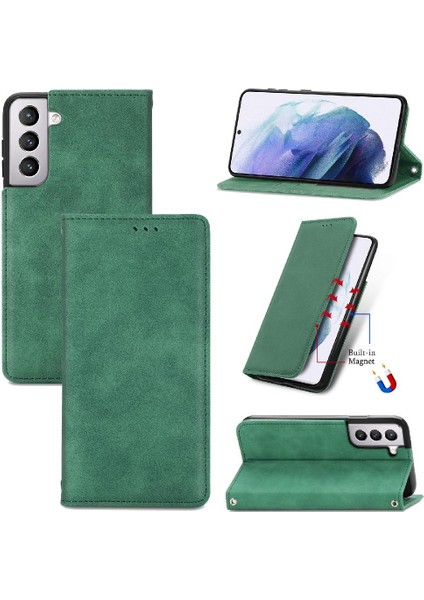 Samsung S21 Basit Iş Kılıf Darbeye Cüzdan Flip Için Kılıf (Yurt Dışından)