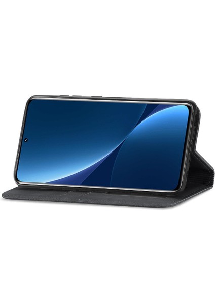 Xiaomi 12 Için Kılıf Pro Kapak Kapak Darbeye Cüzdan Deri Kılıf Basit (Yurt Dışından) modelleri