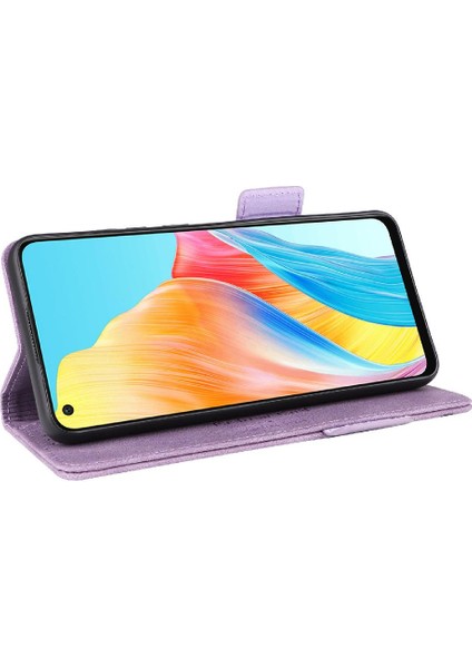 Oppo A78 4g Tam Koruma Deri Için Kılıf Folio Flip Case Kart Kapak (Yurt Dışından)