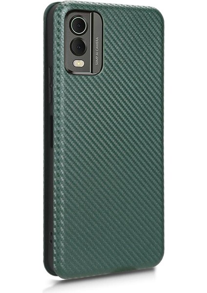 Nokia C32 Deri Folio Flip Case Kart Ekleme Manyetik Fiber Için Kılıf (Yurt Dışından)