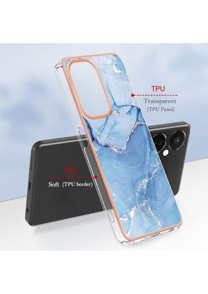 Oneplus Nord Ce 3 5g Kılıf Silikon Tampon Tpu Mermer ile Uyumlu (Yurt Dışından)