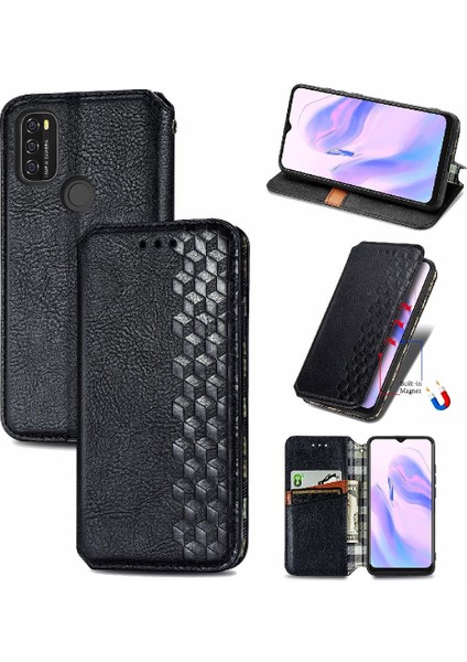 Blackview A70 Zarif Iş Deri Çanta Cüzdan Fonksiyonu Için Kılıf (Yurt Dışından)
