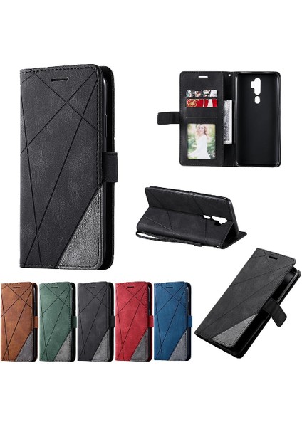 Oppo A5 Için Kılıf 2020/A9 2020 Manyetik Pu Deri Kart Tutucu Kickstand (Yurt Dışından)