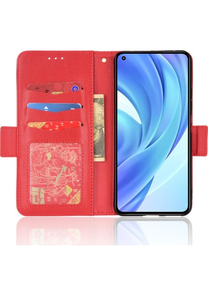 Xiaomi Mi 11 Lite 5g/4g Kart Yuvaları Tutucu Pu Deri Manyetik (Yurt Dışından)