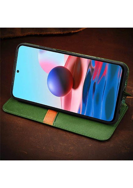 Xıaomı Redmi Not 10 4g Için Kılıf Kapak Çevirin Cüzdan Fonksiyonu Deri Kılıf (Yurt Dışından)