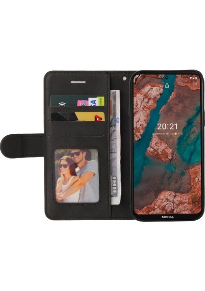 Nokia X10/X20 Pu Deri Flip Folio Kılıf Kickstand Koruyucu (Yurt Dışından)