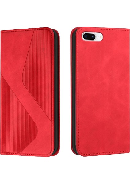 IPhone 7 Için Kılıf Artı/8 Artı Manyetik Cüzdan Kickstand Kart Yuvaları Tutucu (Yurt Dışından)