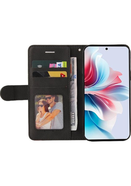 Kart Yuvası Standı ile Oppo Oppo 11F 5g Iki Renkli Dikiş Için Flip Case (Yurt Dışından) modelleri