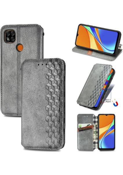 Xıaomı Redmi 9c Için Kılıf Moda Tasarım Kılıf Cüzdan Fonksiyonu Çevirin (Yurt Dışından)