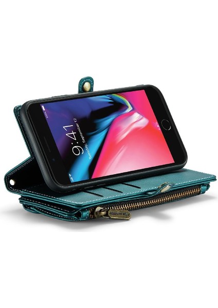 Iphone 7 Için Crossbody Durumda Artı/8 Artı Kart Tutucu Fermuar Faturaları Yuvası Kılıf (Yurt Dışından)