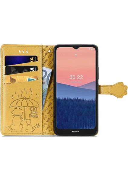 Nokia C21 Darbeye Karikatür Hayvanlar Için Kılıf Kapak Çevirin Deri Kılıf (Yurt Dışından) fırsatları