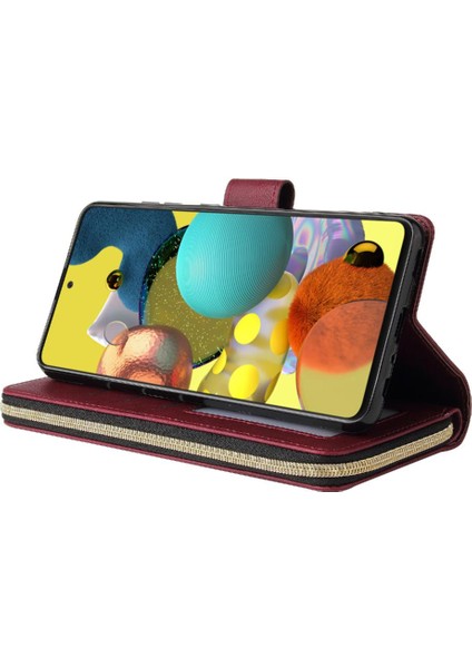 Samsung Galaxy A52 5G/A52S Cüzdan Durumda 9 Kart Yuvaları ile Flip (Yurt Dışından)