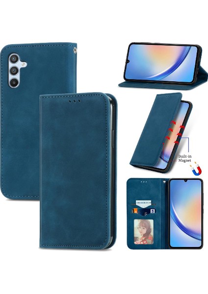 Samsung A34 5g Cüzdan Darbeye Kapak Kapak Basit Iş Durum (Yurt Dışından)