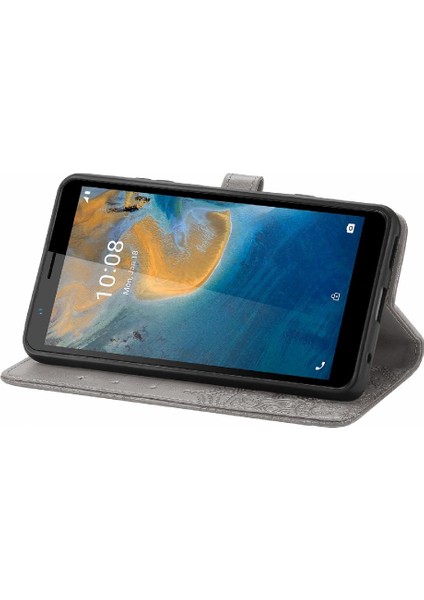 Zte Blade Flip Flip Kapak Kılıf Darbeye Basit Desen (Yurt Dışından)