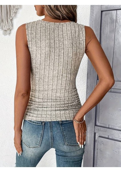 Kadın Kare Yaka Etek Ucu Büzgülü Kalın Askılı Kaşkorse Bluz fiyatları