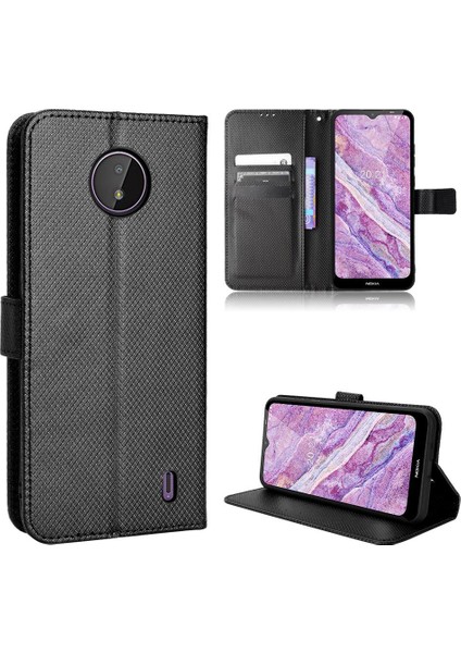 Nokia C10/C20 Kickstand Manyetik Cüzdan Kart Tutucu Kapak Için Kılıf (Yurt Dışından)