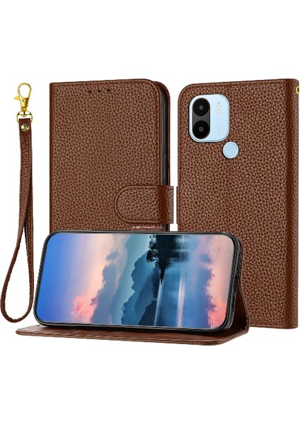 Telefon Kılıfı Için Xiaomi Redmi A1 Artı/a2 Artı Pu Deri Litchi Desen Flip (Yurt Dışından)