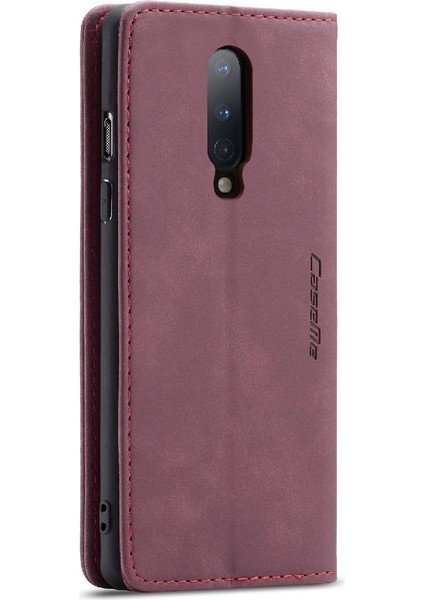 Oneplus 8 Için Flip Case Folio Kitap Vintage Pu Deri Cüzdan Manyetik (Yurt Dışından)