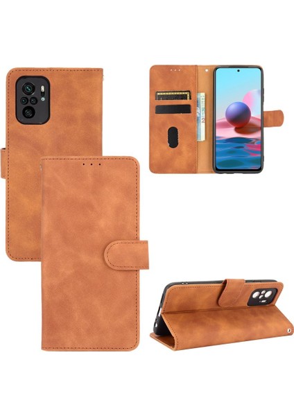 Xiaomi Redmi NOTE10 4g/not 10S Deri Folio Flip Case ile (Yurt Dışından)